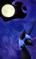 Size: 2200x3600 | Tagged: safe, artist:fikakorv, artist:rebecka-chan, nightmare moon, alicorn, pony, g4, crying, female, helmet, moon, night, portrait, solo