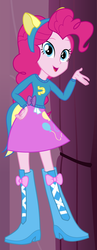 Size: 537x1390 | Tagged: safe, artist:liggliluff, pinkie pie, equestria girls, g4, boots, clothes, dressup game, female, high heel boots, shoes, show accurate, skirt, solo, sweater, vector, wondercolts