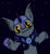 Size: 440x478 | Tagged: safe, artist:ridleywolf, bat pony, pony, g4, :i, looking at you, night guard, shrug, shrugpony, solo