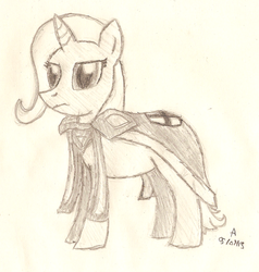 Size: 992x1044 | Tagged: safe, trixie, pony, unicorn, g4, cape, clothes, female, mare, runescape, solo, traditional art