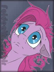 Size: 525x700 | Tagged: safe, artist:foldeath, pinkie pie, g4, female, pinkamena diane pie, sad, solo