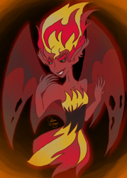 Size: 2070x2898 | Tagged: safe, artist:littlemissvi, sunset shimmer, equestria girls, g4, female, solo, sunset satan