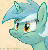 Size: 221x228 | Tagged: safe, artist:kenket, artist:spainfischer, lyra heartstrings, pony, unicorn, g4, animated, bust, cropped, cute, female, grin, irrational exuberance, nodding, portrait, simple background, smiling, solo, yellow background