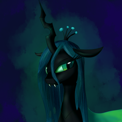 Size: 900x900 | Tagged: safe, artist:senx, queen chrysalis, changeling, changeling queen, g4, crown, female, jewelry, regalia, solo