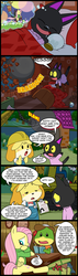 Size: 628x2200 | Tagged: safe, artist:madmax, fluttershy, turtle, comic:the town, g4, animal crossing, blatant lies, bottomless, butt, clothes, comic, crossover, demolition, dream, isabelle, kiki, koguma no misha, leilani, luggage, lying, male, men in black, partial nudity, plot, reference, sonic the hedgehog, sonic the hedgehog (series), sweater, sweatershy, wrecking ball