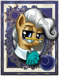 Size: 700x900 | Tagged: safe, artist:harwick, mayor mare, harwick's sun/moon portraits, g4, female, portrait, solo