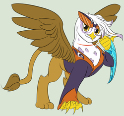 Size: 1093x1024 | Tagged: safe, artist:registered111, gilda, griffon, g4, clothes, female, fild, glasses, grin, shirt, smiling, solo, sunglasses