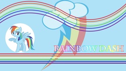 Size: 1920x1080 | Tagged: safe, artist:djthunderbolt, rainbow dash, g4, cutie mark, female, solo, vector, wallpaper