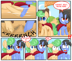 Size: 1280x1088 | Tagged: safe, artist:zanezandell, oc, oc only, oc:krabby, oc:truffle mint, pony, ask, cmcnext, comic, tumblr, tumblr comic