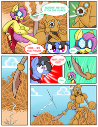 Size: 850x1100 | Tagged: safe, artist:zanezandell, oc, oc only, oc:krabby, oc:sugarbolt, pony, ask, cmcnext, comic, tumblr, tumblr comic