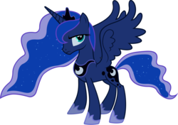 Size: 10000x7052 | Tagged: safe, artist:racefox, princess luna, alicorn, pony, g4, absurd resolution, female, mare, simple background, solo, transparent background, unamused, vector