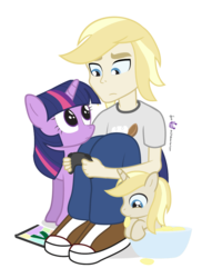 Size: 720x990 | Tagged: safe, artist:dm29, twilight sparkle, oc, oc:colin nary, human, g4, chips, controller, grand theft auto, gta v, simple background, transparent background, trio