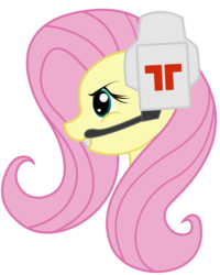 Size: 1744x2185 | Tagged: safe, artist:ryuseihikari, fluttershy, pegasus, pony, g4, ax pro, female, gamershy, madcatz, mare, simple background, solo, transparent background, tritton, vector