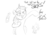 Size: 1032x720 | Tagged: safe, artist:shoutingisfun, peewee, spike, twilight sparkle, g4, drunk, drunk twilight, monochrome, sketch