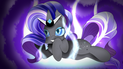 Size: 1920x1080 | Tagged: safe, artist:mister-true, nightmare rarity, g4, filly, filly rarity, wallpaper