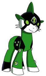 Size: 449x750 | Tagged: safe, artist:megaartist923, alien, ditto, ben 10, ben 10 omniverse, ponified, solo