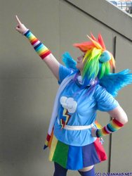 Size: 720x960 | Tagged: safe, artist:pockyprincessdarcy, rainbow dash, human, g4, cosplay, irl, irl human, photo, solo