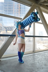 Size: 4000x6016 | Tagged: safe, artist:everage, artist:shelle-chii, dj pon-3, vinyl scratch, human, g4, absurd resolution, belly button, clothes, cosplay, irl, irl human, midriff, photo, skirt, solo
