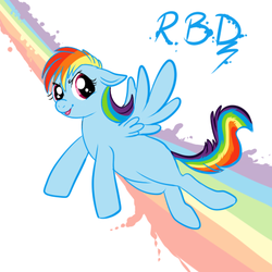 Size: 444x444 | Tagged: safe, artist:lulubell, rainbow dash, g4, female, filly, filly rainbow dash, simple background, solo, white background