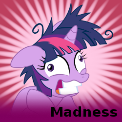 Size: 250x250 | Tagged: safe, twilight sparkle, g4, female, madness, meta, solo, spoilered image joke, twilight snapple