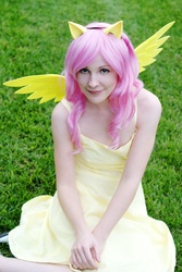 Size: 685x1023 | Tagged: safe, artist:melfina, fluttershy, human, g4, cosplay, irl, irl human, photo, solo