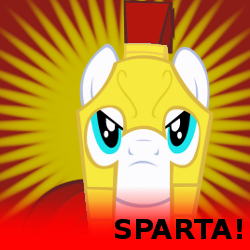 Size: 250x250 | Tagged: safe, 300, guard, male, meta, royal guard, solo, sparta, spoilered image joke, this is sparta