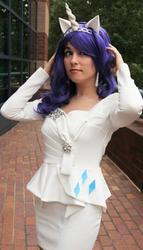 Size: 586x1024 | Tagged: safe, artist:annamax, rarity, human, g4, anime weekend atlanta, clothes, cosplay, irl, irl human, photo, skirt, solo, tube skirt