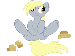 Size: 528x395 | Tagged: safe, artist:php10, derpy hooves, pegasus, pony, g4, female, mare, muffin, solo