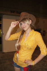 Size: 1184x1784 | Tagged: safe, artist:feliciacat, applejack, human, g4, cosplay, irl, irl human, photo, solo