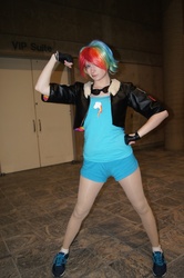 Size: 1184x1784 | Tagged: safe, artist:residentexorcist, rainbow dash, human, g4, cosplay, irl, irl human, photo, solo