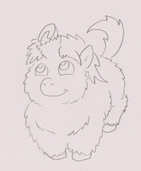 Size: 500x606 | Tagged: safe, artist:santanon, fluffy pony, fluffy pony original art, request, solo