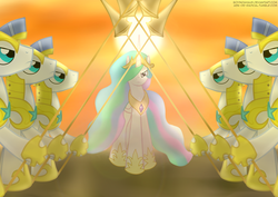 Size: 4092x2893 | Tagged: safe, artist:boyindahaus, princess celestia, g4, crossover, royal guard, super robot wars, the insar