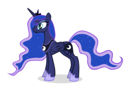 Size: 6366x4996 | Tagged: safe, artist:selenophile, princess luna, g4, absurd resolution, female, simple background, smiling, solo, transparent background, vector