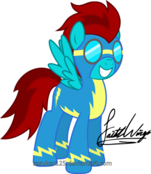 Size: 832x960 | Tagged: safe, artist:sasukex125, oc, oc only, oc:faith wings, autograph, solo, wonderbolts