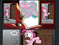 Size: 500x388 | Tagged: safe, pinkie pie, g4, exploitable meme, meme, my little brony, surprise door