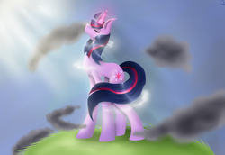 Size: 1024x706 | Tagged: safe, artist:lairai, twilight sparkle, g4, female, magic, solo