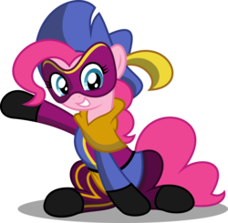 Size: 6121x6000 | Tagged: safe, artist:cooltomorrowkid, pinkie pie, g4, absurd resolution, clopin trouillefou, clothes, costume, crossover, female, gypsy pie, mask, solo, the hunchback of notre dame