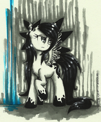 Size: 1499x1823 | Tagged: safe, artist:moonlightfl, oc, oc only, pegasus, pony, black melody