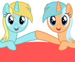 Size: 4800x4000 | Tagged: safe, artist:dewlshock, fly wishes (g4), sea spray, pony, unicorn, g4, duo, female, mare, simple background, transparent background, vector