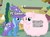 Size: 500x372 | Tagged: safe, artist:mixermike622, trixie, oc, oc:fluffle puff, g4, adventure in the comments, caption, image macro, parody, video game