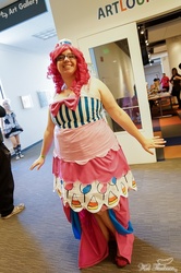 Size: 851x1280 | Tagged: artist needed, safe, pinkie pie, human, g4, clothes, cosplay, dress, gala dress, irl, irl human, photo, solo