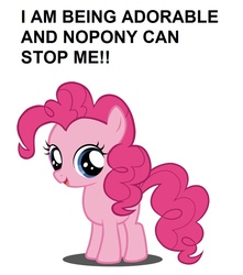 Size: 900x1017 | Tagged: safe, pinkie pie, g4, cute, diapinkes, faic, female, filly, image macro, looking at you, open mouth, smiling, solo, text, truth