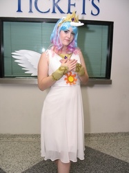 Size: 487x650 | Tagged: artist needed, safe, princess celestia, human, g4, cosplay, fanimecon, irl, irl human, photo, solo