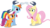 Size: 6000x3312 | Tagged: safe, artist:masem, fluttershy, rainbow dash, scootaloo, pegasus, pony, g4, baseball cap, cap, coach, coach rainbow dash, coach scootaloo, female, grin, hat, rainbow dashs coaching whistle, siblings, simple background, sisters, smiling, sports, trainer, training, transparent background, trio, vector, whistle
