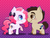 Size: 719x550 | Tagged: safe, artist:miss-glitter, oc, oc only, earth pony, pony, bow, couple