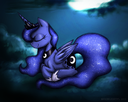 Size: 1500x1191 | Tagged: safe, artist:moonlightfl, princess luna, g4, female, solo