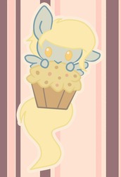 Size: 550x800 | Tagged: safe, artist:devilenvy, derpy hooves, pegasus, pony, g4, cute, derpabetes, female, mare, muffin, solo