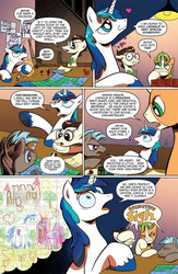 Size: 630x969 | Tagged: safe, idw, official comic, 8-bit (g4), gaffer, gizmo, shining armor, earth pony, pony, unicorn, g4, spoiler:comic, spoiler:comic11, art shift, blade runner, crayon, crayon drawing, dice, dungeon master, dungeons and dragons, facehoof, glasses, heart, highlander, horn, idw advertisement, imagining, male, preview, stallion, star trek, star trek ii: the wrath of khan, thought bubble, traditional art, unamused, uss enterprise