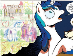 Size: 498x379 | Tagged: safe, idw, official comic, princess cadance, shining armor, g4, spoiler:comic, stylistic suck