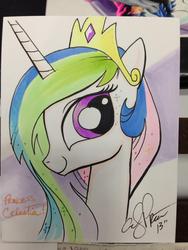 Size: 852x1136 | Tagged: safe, artist:andypriceart, princess celestia, g4, female, solo, traditional art